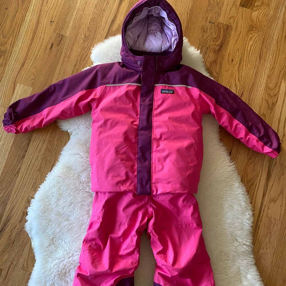 ❄️ Patagonia girls 4T snow pile bibs & jacket ❄️